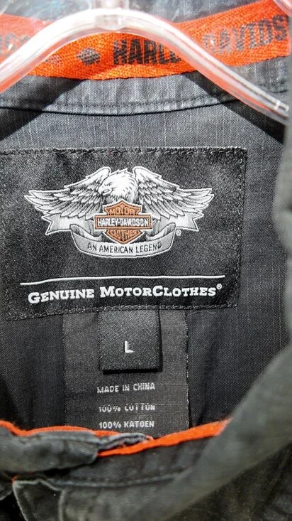 Harley-Davidson Genuine MotorClothes Button-Up Shirt (Size L) - Picture 2 of 3